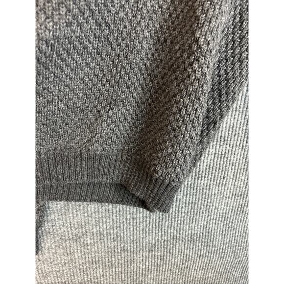 Trevero Mens Wool Alpcaca Blend Sweater Size Medium Charcoal Gray Shawl Neck New - Picture 8 of 10